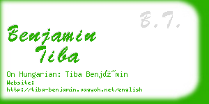 benjamin tiba business card